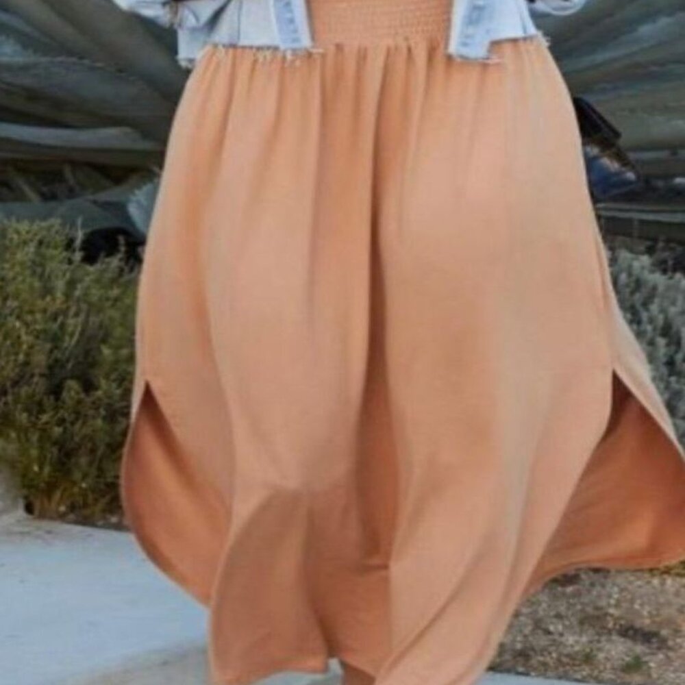 Allegra Maxi Camel Skirt